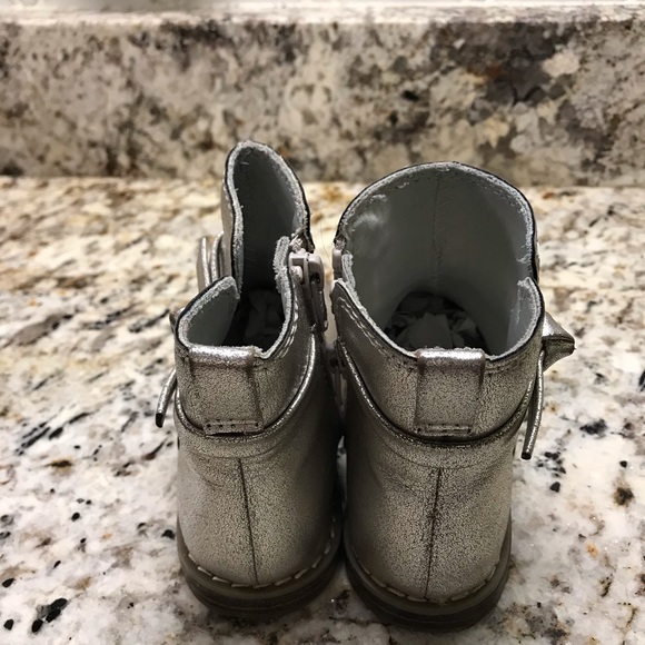 Metallic Silver Ankle Boots - Picture 3 of 4